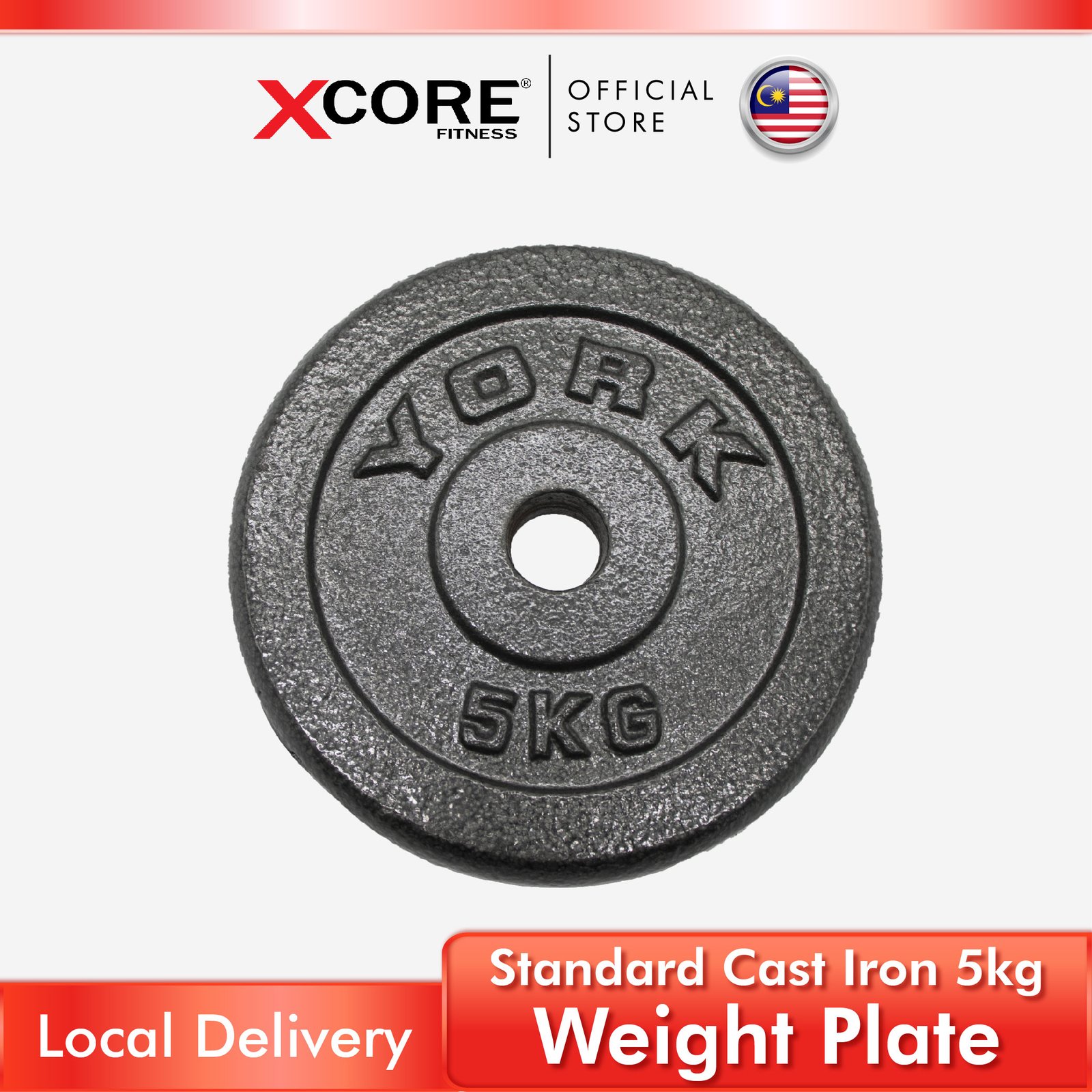 Standard Cast Iron Weight Plate (5kg) - Image 2