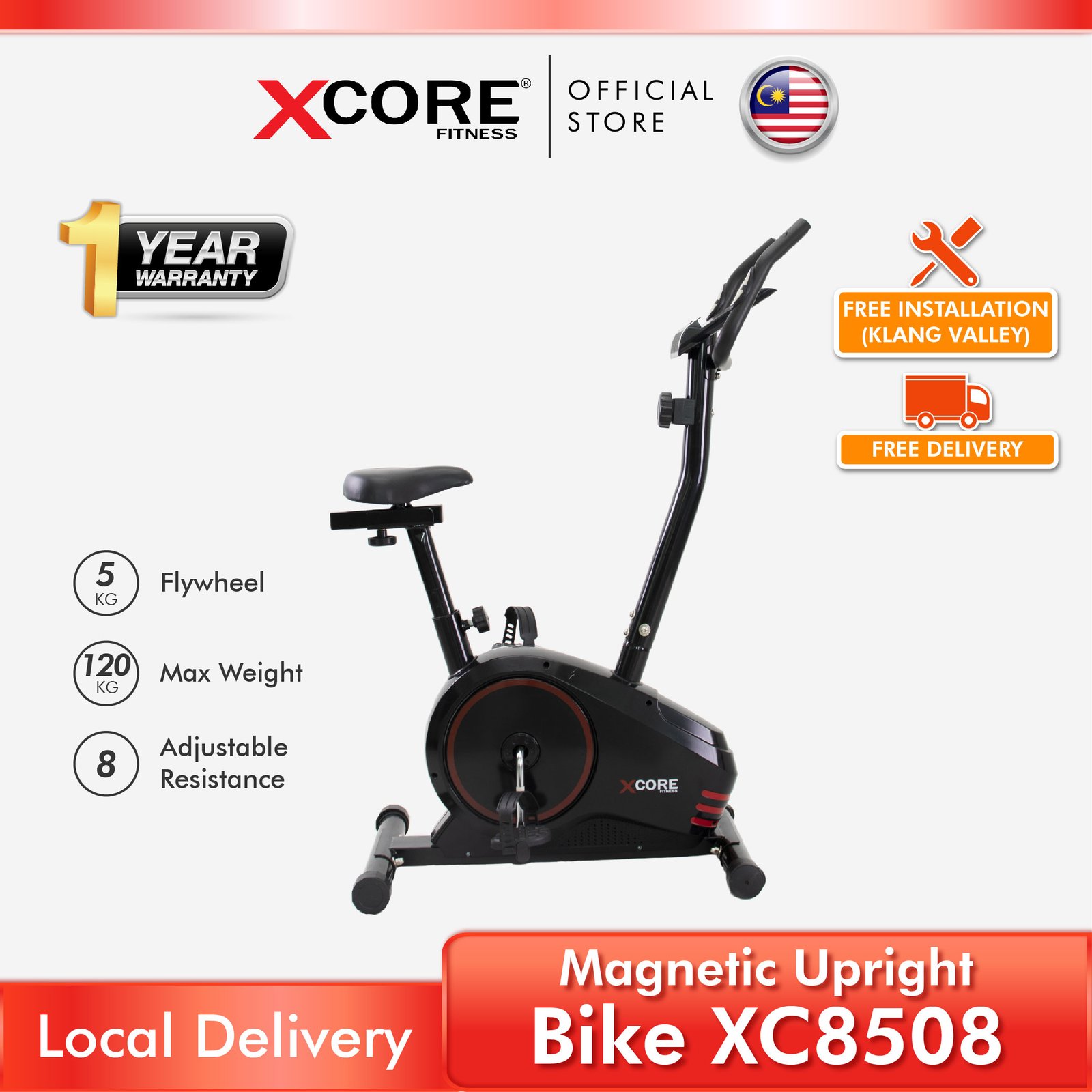 Magnetic Upright Bike XC8508 - Image 2