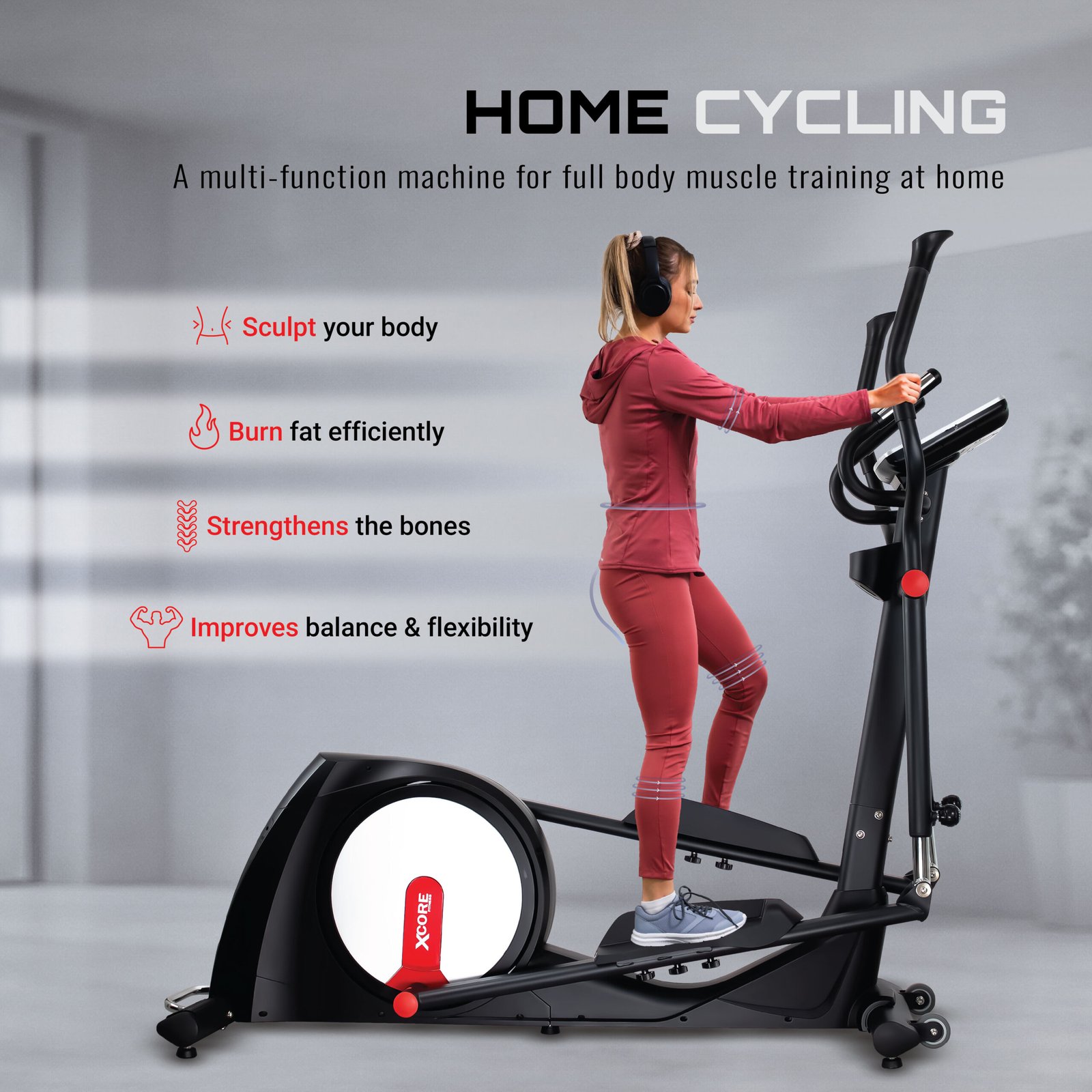 Elliptical Bike XC8728HP - Home Gym Malaysia